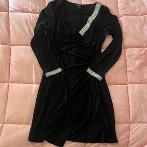 MSK Black Dress with Silver Details